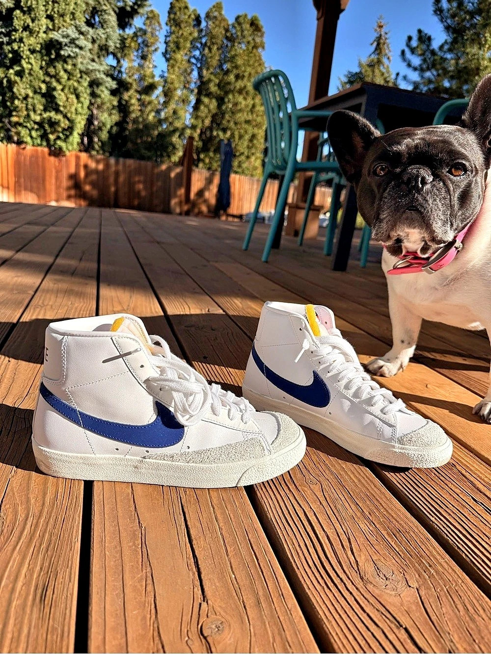 Nike Blazer Mid '77 Vintage Racer Blue Sneakers in White & Blue